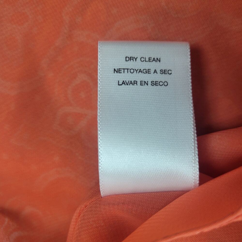 MICHAEL Michael Kors Orange Halter Blouse Size 12 Sleeveless Keyhole Top - Picture 7 of 8